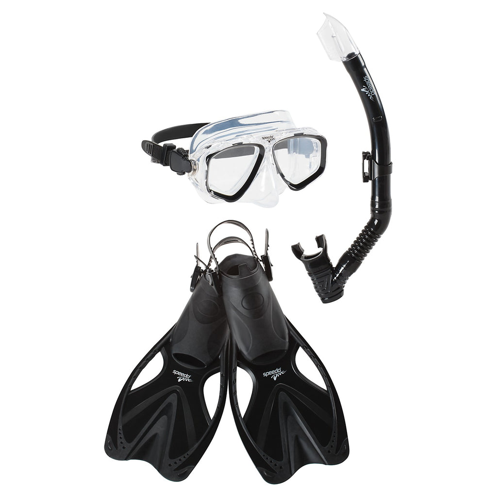 Speedo Adult Adventure Mask/Snorkel/Fin Set - Sun 'N Fun Specialty Sports 