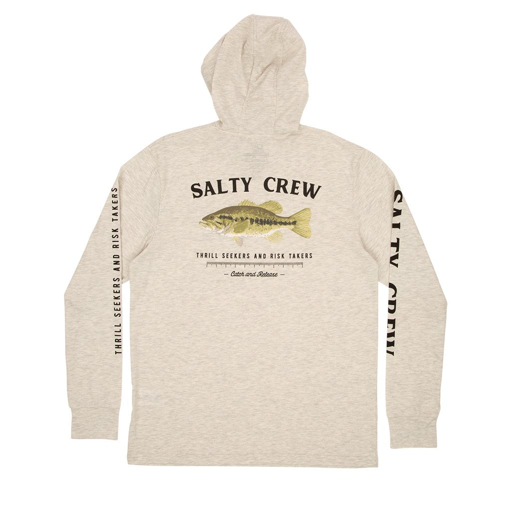 Salty Crew Men's Green Bass UV Hood Tech Tee 2020 - Sun 'N Fun Specialty Sports 